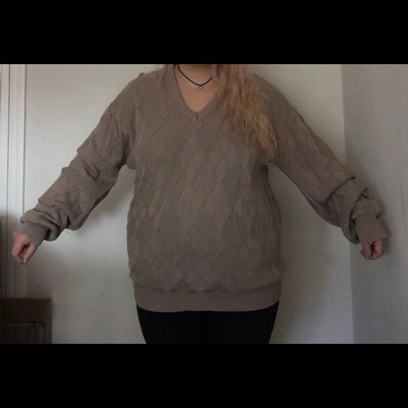 Tan Grandpa Sweater (Also Available in Blue) - Picture 3 of 4